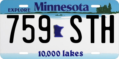 MN license plate 759STH