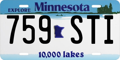 MN license plate 759STI