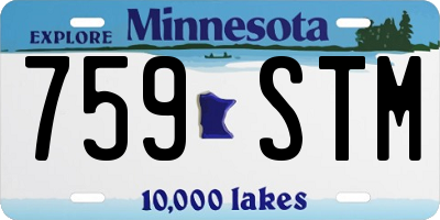 MN license plate 759STM