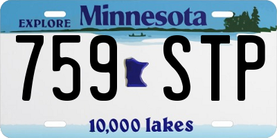 MN license plate 759STP