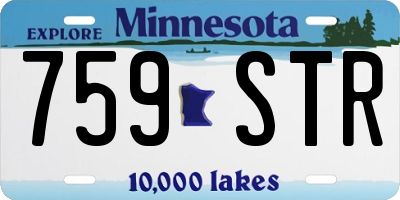MN license plate 759STR