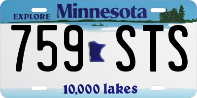 MN license plate 759STS