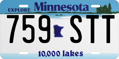 MN license plate 759STT