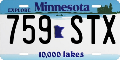 MN license plate 759STX