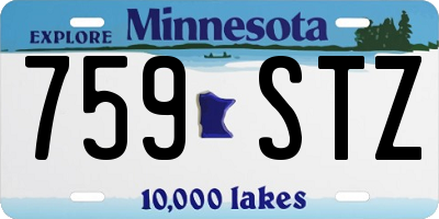 MN license plate 759STZ
