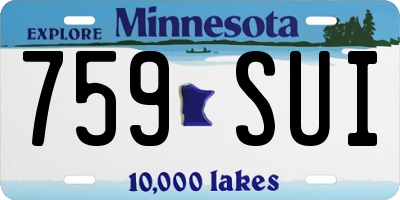 MN license plate 759SUI