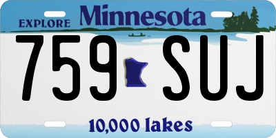 MN license plate 759SUJ