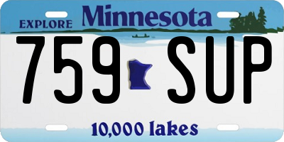 MN license plate 759SUP