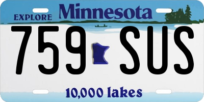 MN license plate 759SUS