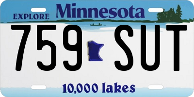 MN license plate 759SUT