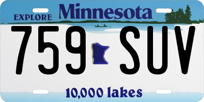 MN license plate 759SUV