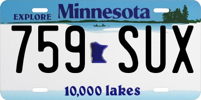 MN license plate 759SUX