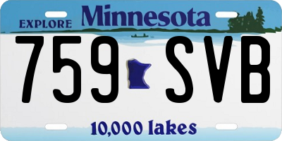 MN license plate 759SVB