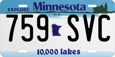 MN license plate 759SVC