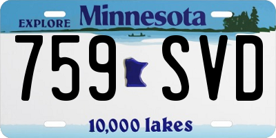 MN license plate 759SVD