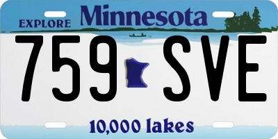 MN license plate 759SVE