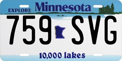 MN license plate 759SVG
