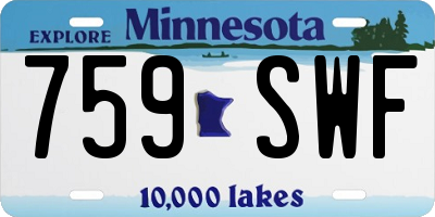 MN license plate 759SWF