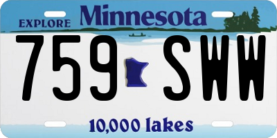 MN license plate 759SWW