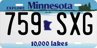 MN license plate 759SXG