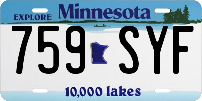 MN license plate 759SYF