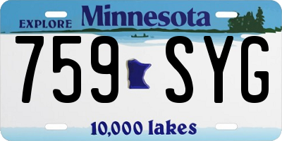 MN license plate 759SYG
