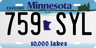 MN license plate 759SYL