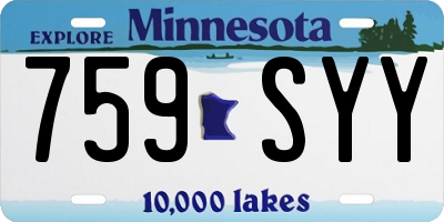 MN license plate 759SYY