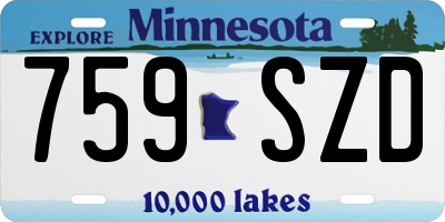 MN license plate 759SZD