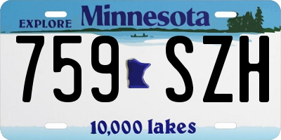 MN license plate 759SZH