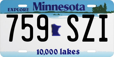 MN license plate 759SZI