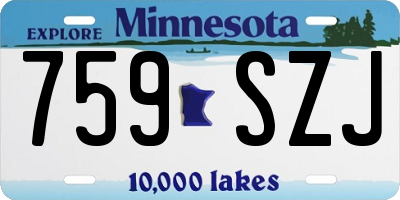 MN license plate 759SZJ