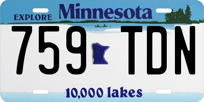 MN license plate 759TDN