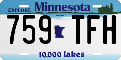 MN license plate 759TFH