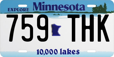 MN license plate 759THK