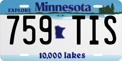 MN license plate 759TIS