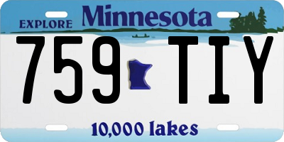 MN license plate 759TIY