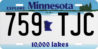 MN license plate 759TJC