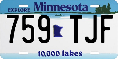 MN license plate 759TJF