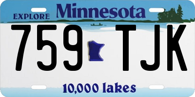 MN license plate 759TJK