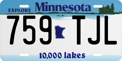 MN license plate 759TJL