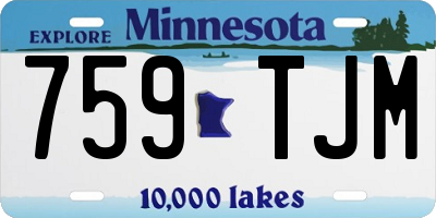 MN license plate 759TJM