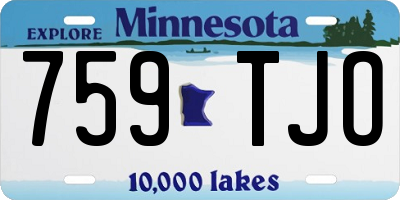 MN license plate 759TJO