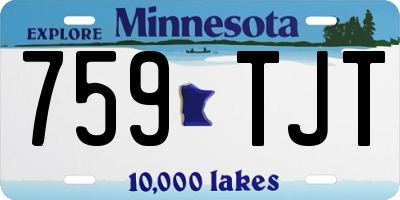 MN license plate 759TJT