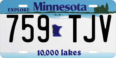 MN license plate 759TJV
