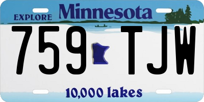 MN license plate 759TJW