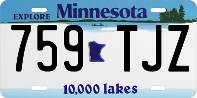 MN license plate 759TJZ
