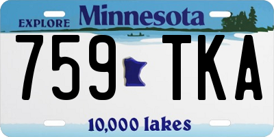 MN license plate 759TKA