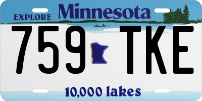 MN license plate 759TKE