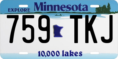 MN license plate 759TKJ